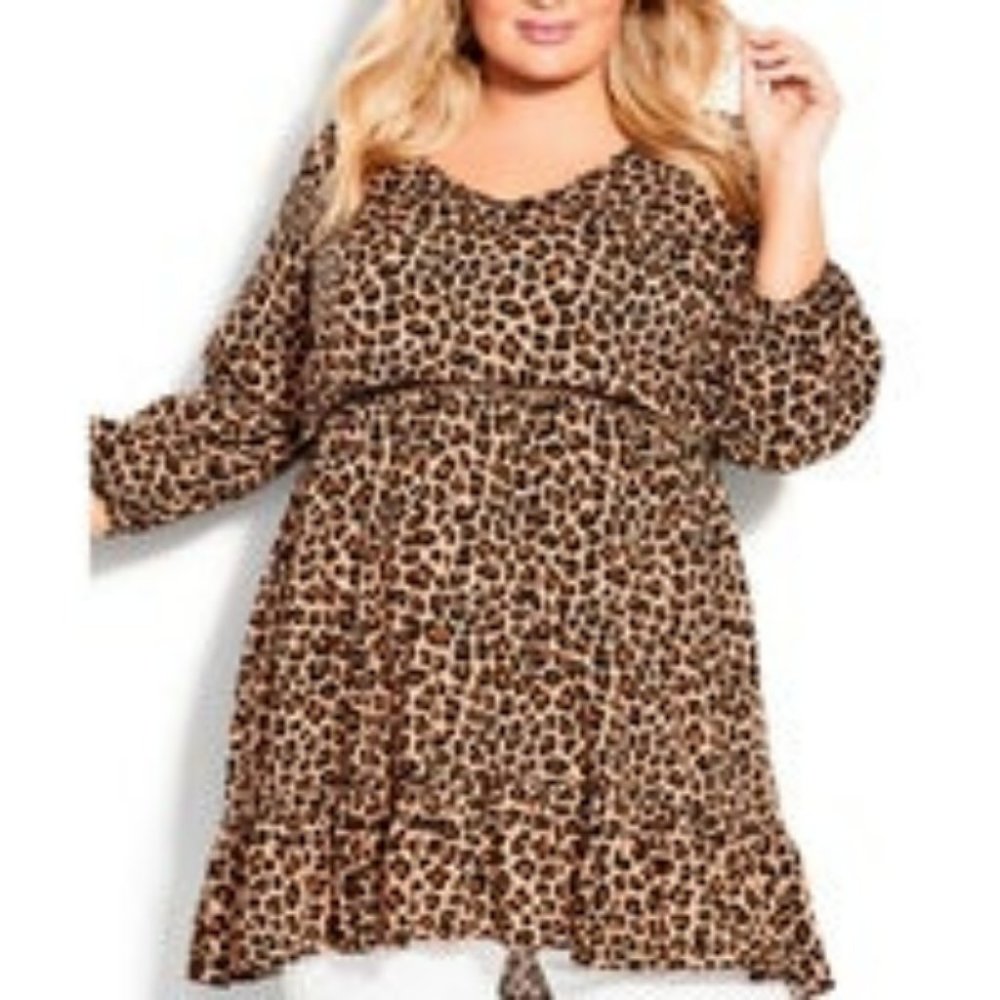 Avenue Leopard Tunic Sz 22/24